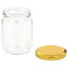 Glass Jam Jars with Gold Lid - 96 pcs 230 ml | HipoMarket UK