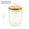 Glass Jam Jars with Gold Lid - 96 pcs 230 ml | HipoMarket UK