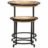 2 Piece Solid Wood Mango Side Table Set | Trendy & Durable