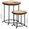 2 Piece Solid Wood Mango Side Table Set | Trendy & Durable