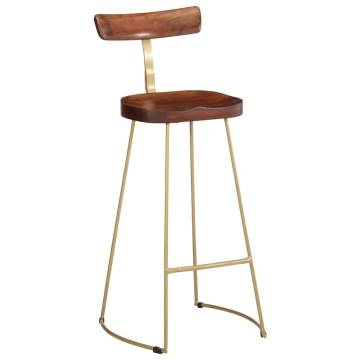 Bar Stools 2 pcs Solid Wood Mango - Modern Design