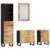 4 Piece Bathroom Furniture Set - Solid Wood Mango | HipoMarket