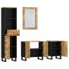 4 Piece Bathroom Furniture Set - Solid Wood Mango | HipoMarket