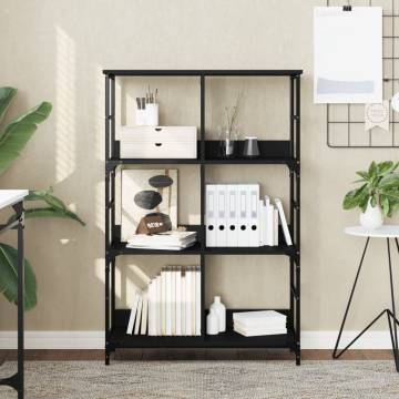 Stylish Black Bookshelf - 78.5x33x117.5 cm | HipoMarket