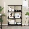 Bookshelf Black 78.5x33x117.5 cm Engineered Wood Colour black Quantity in Package 1 Height 117.5 cm 