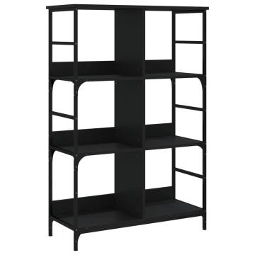 Stylish Black Bookshelf - 78.5x33x117.5 cm | HipoMarket