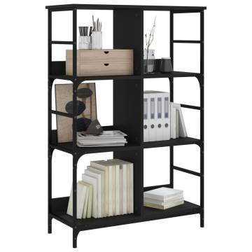 Stylish Black Bookshelf - 78.5x33x117.5 cm | HipoMarket