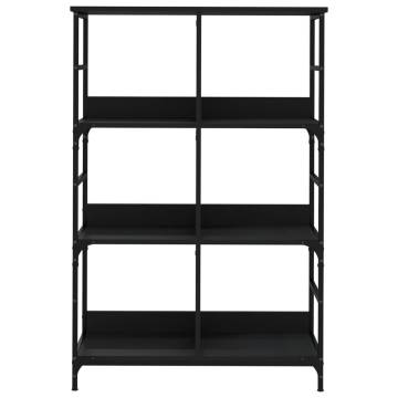 Stylish Black Bookshelf - 78.5x33x117.5 cm | HipoMarket