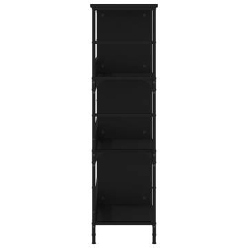 Stylish Black Bookshelf - 78.5x33x117.5 cm | HipoMarket