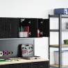  Garage Wall Cabinets 2 pcs Black Engineered Wood Colour black Size 30 x 30 x 41 cm Quantity in Package 2 