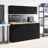 Garage Wall Cabinets - 2 pcs Black Engineered Wood | Hipo Market