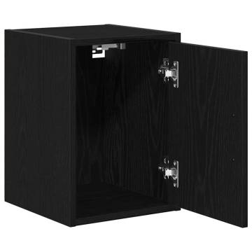 Garage Wall Cabinets - 2 pcs Black Engineered Wood | Hipo Market