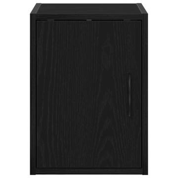 Garage Wall Cabinets - 2 pcs Black Engineered Wood | Hipo Market