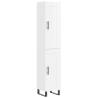 Stylish Highboard High Gloss White - 34.5x34x180 cm