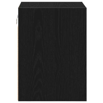 Garage Wall Cabinets - 2 pcs Black Engineered Wood | Hipo Market