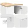 2 Pcs White Engineered Wood Garage Cabinets - Organise Your Space