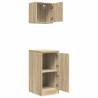 Garage Cabinets 2 pcs Sonoma Oak Engineered Wood - HipoMarket