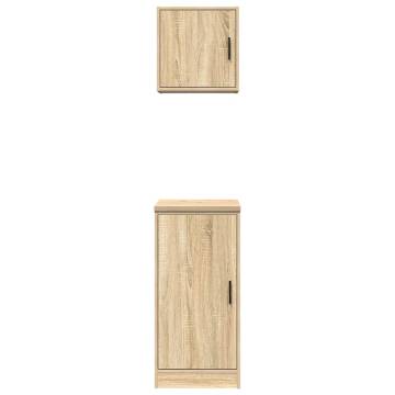 Garage Cabinets 2 pcs Sonoma Oak Engineered Wood - HipoMarket