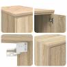 Garage Cabinets 2 pcs Sonoma Oak Engineered Wood - HipoMarket