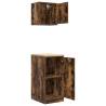 Garage Cabinets 2 pcs Smoked Oak | Durable Storage Solution