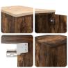 Garage Cabinets 2 pcs Smoked Oak | Durable Storage Solution