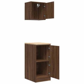 Garage Cabinets 2 pcs Brown Oak - Organize Your Space