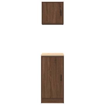 Garage Cabinets 2 pcs Brown Oak - Organize Your Space