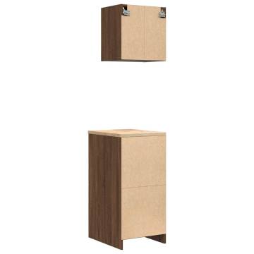 Garage Cabinets 2 pcs Brown Oak - Organize Your Space