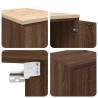 Garage Cabinets 2 pcs Brown Oak - Organize Your Space