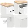 Garage Cabinets 2 pcs White Engineered Wood | HipoMarket UK