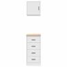 Garage Cabinets 2 pcs - White Engineered Wood | Hipo Market