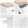 Garage Cabinets 2 pcs - White Engineered Wood | Hipo Market