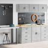  Garage Cabinets 2 pcs Concrete Grey Engineered Wood Colour concrete grey Size 60 x 51 x 85 cm Quantity in Package 1 Model 4 drawers 