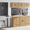  Garage Cabinets 2 pcs Artisan Oak Engineered Wood Colour artisian oak Size 60 x 51 x 85 cm Quantity in Package 1 Model 4 drawers 