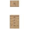 Durable Garage Cabinets - 2 pcs Artisan Oak Engineered Wood