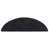 Stair Mats Self-Adhesive - 30 pcs Black | Hipomarket UK