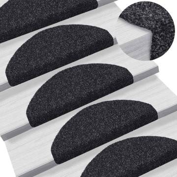 30 Pcs Black Self-Adhesive Stair Mats - Slip Resistant & Durable