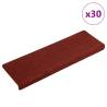  Stair Mats Self-adhesive 30 pcs Red 65x21x4 cm Colour red Quantity in Package 30 