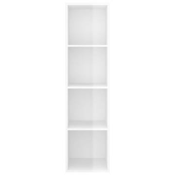 High Gloss White Wall-Mounted TV Cabinet | 37x37x142.5 cm