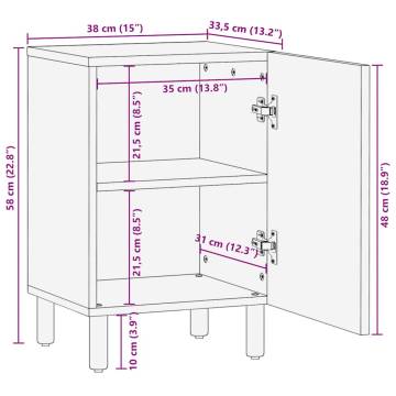 Elegant Brown Bathroom Cabinet | Solid Mango Wood Furniture