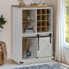  Wine Cabinet HALDEN with Wine Racks and Sliding Door White Pine Colour white Quantity in Package 1 Number of 