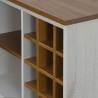 Wine Cabinet HALDEN - White Pine with Sliding Door & Racks