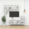 High Gloss White Wall-Mounted TV Cabinet | 37x37x142.5 cm