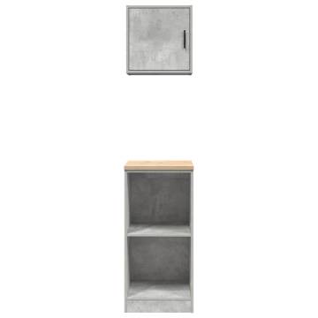 Garage Cabinets 2 pcs in Concrete Grey - Durable & Spacious