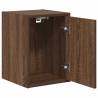 Garage Wall Cabinet - Brown Oak Engineered Wood | Hipo Market