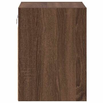 Garage Wall Cabinet - Brown Oak Engineered Wood | Hipo Market