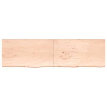 Untreated Solid Oak Wall Shelf - Rustic & Versatile Storage