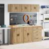  Garage Cabinets 6 pcs Artisan Oak Engineered Wood Colour artisian oak Quantity in Package 1 Model with doors 