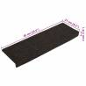 Stair Mats Self-Adhesive 30 pcs Dark Brown | Hipomarket