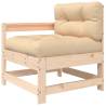 Garden Chairs with Cushions - 2 pcs Solid Wood Pine Furniture